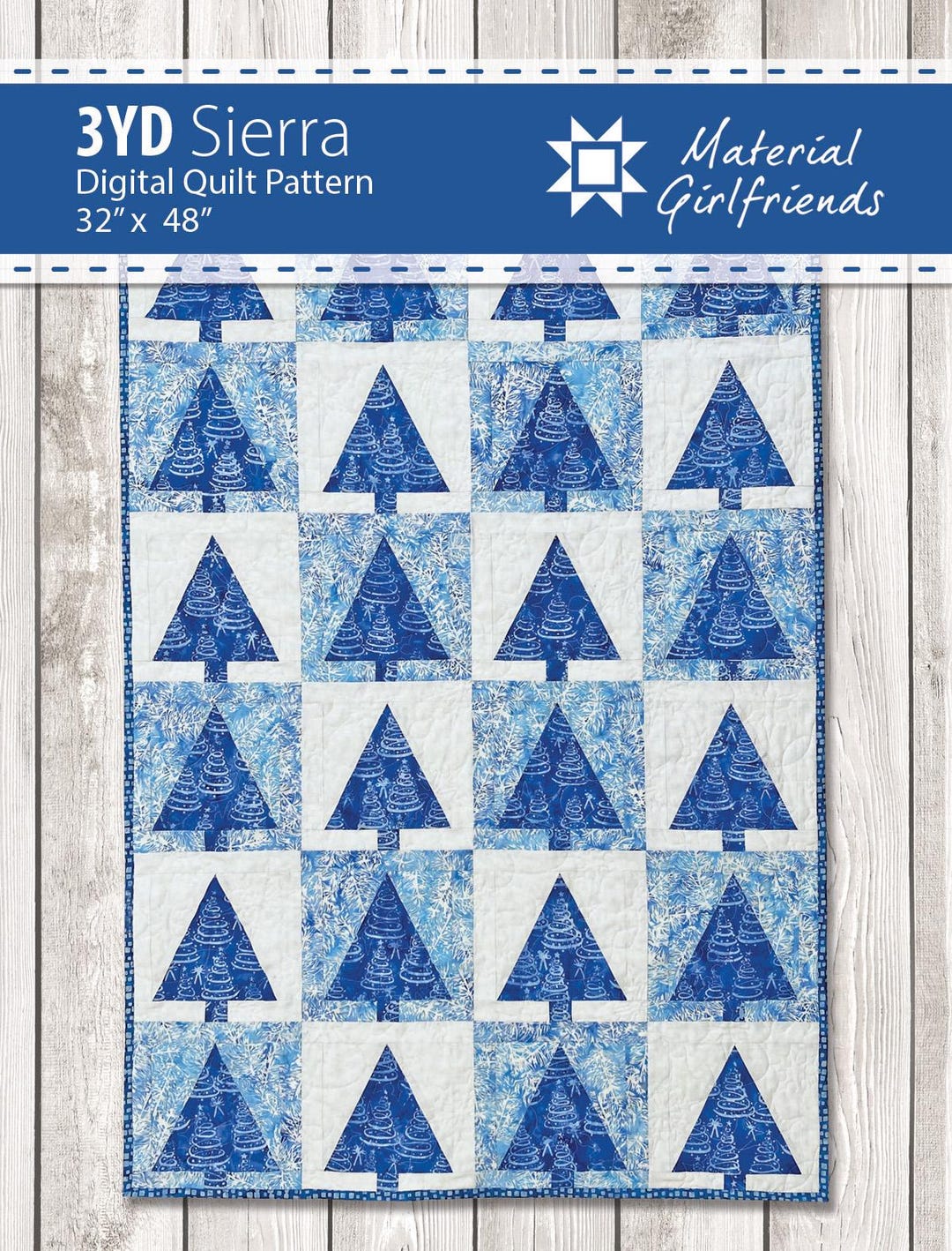 Digital Download 3YD Sierra Quilt Pattern by Material Girlfriends: Easy ...
