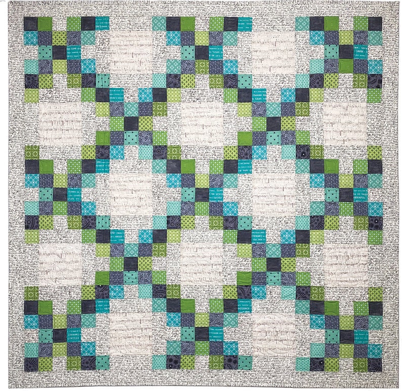 Digital Download Double Irish Chain Quilt Pattern / Traditional block with a Modern twist/ throw quilt pattern/ beginner easy quilt pattern/ image 4