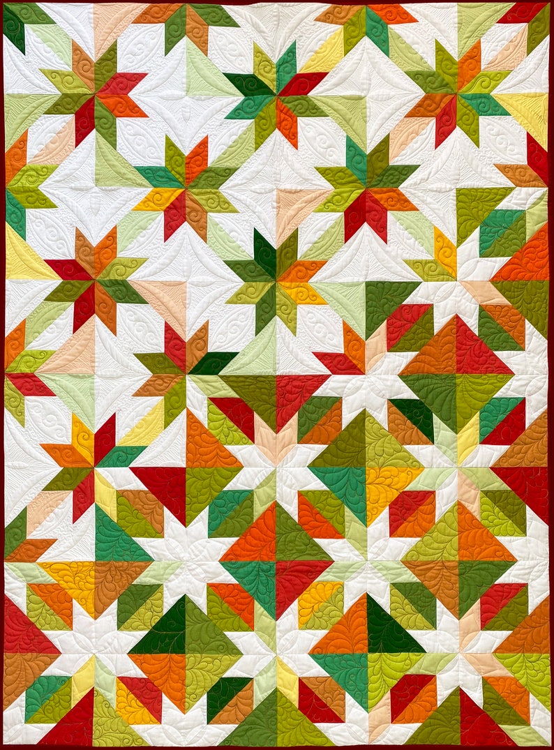 Digital Download Confetti Star Quilt Pattern, Quilt Pattern for Beginners, Easy Traditional and Modern Quilt Pattern by Material Girlfriends image 7