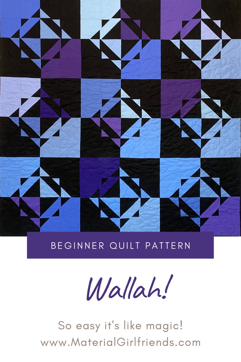 Digital Download Wallah Quilt Pattern by Material Girlfriends /Layer cake quilt pattern / Charm pack Quilt pattern/ Easy quilt pattern image 10