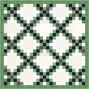 Digital Download Double Irish Chain Quilt Pattern / Traditional block with a Modern twist/ throw quilt pattern/ beginner easy quilt pattern/ image 6