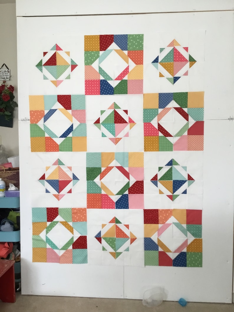 Digital Download Wallah Quilt Pattern by Material Girlfriends /Layer cake quilt pattern / Charm pack Quilt pattern/ Easy quilt pattern image 4