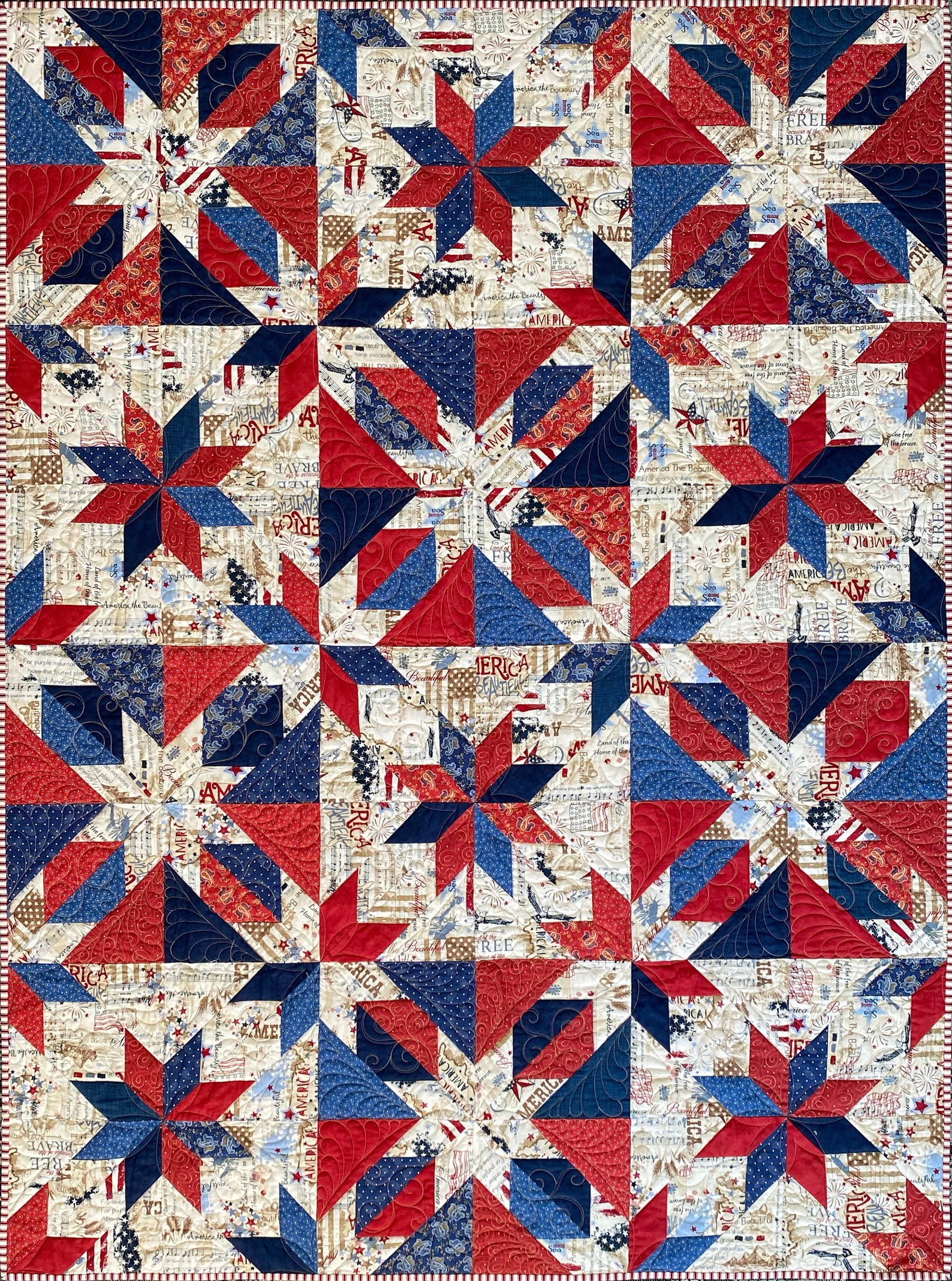 Digital Download Confetti Star Quilt Pattern, Quilt Pattern for