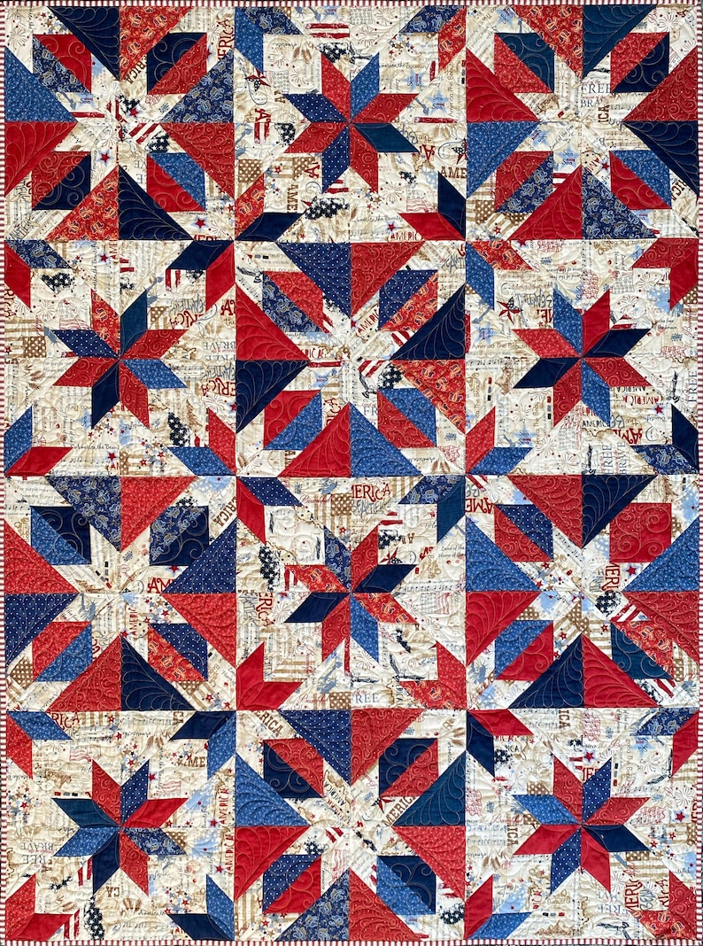 Digital Download Confetti Star Quilt Pattern, Quilt Pattern for Beginners, Easy Traditional and Modern Quilt Pattern by Material Girlfriends image 6