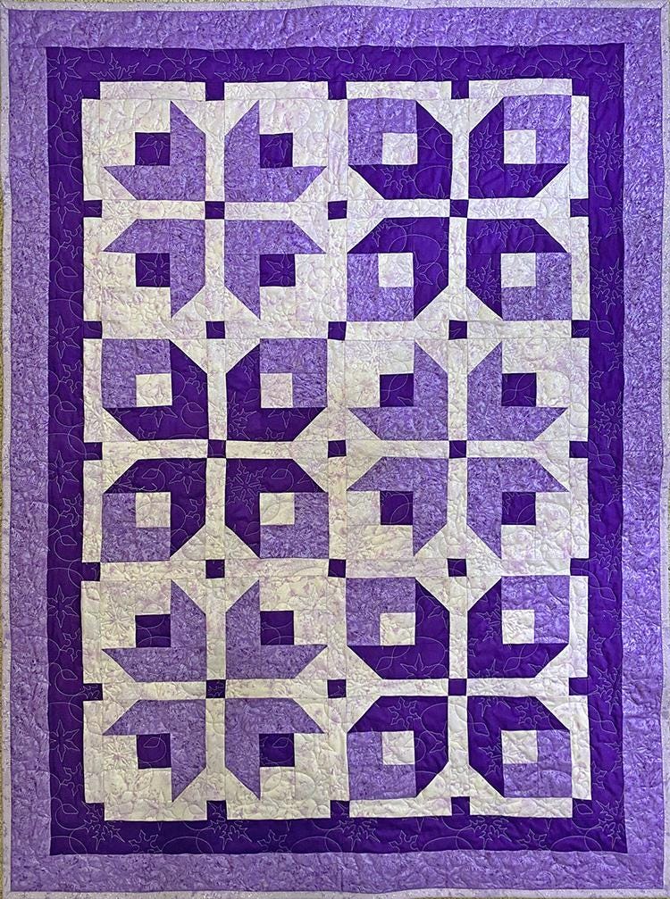 Digital Download 3YD Quebec, Easy Throw Size Quilt, Fast, Fun, Three ...