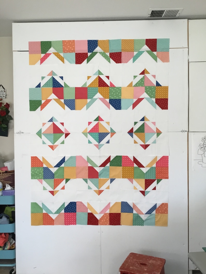 Digital Download Wallah Quilt Pattern by Material Girlfriends /Layer cake quilt pattern / Charm pack Quilt pattern/ Easy quilt pattern image 8