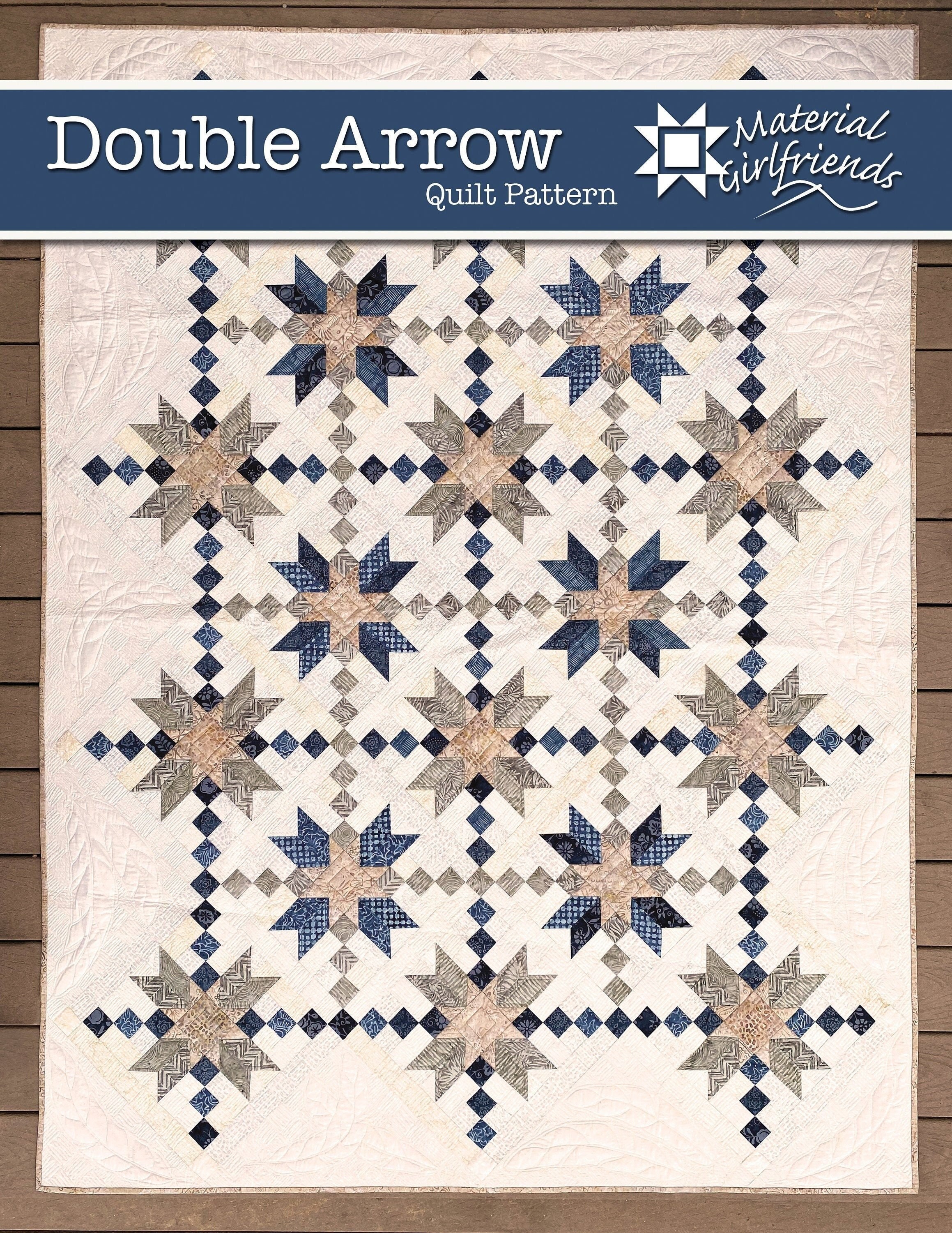 Digital Download Double Arrow Quilt Pattern by Material Etsy Australia