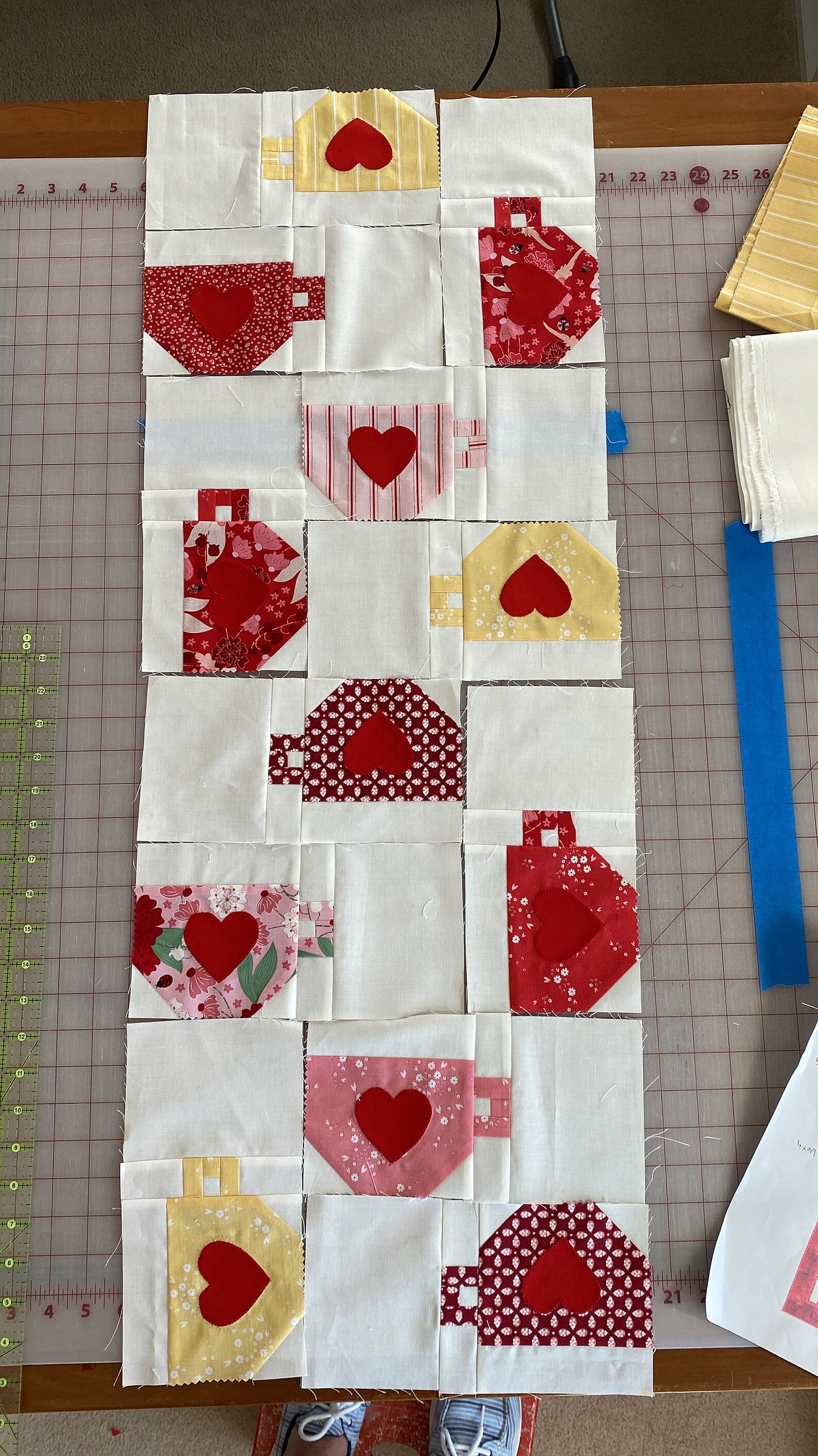 Pattern Kmy Digital Download A Charming Cup of Love Runner Pattern by Material ...