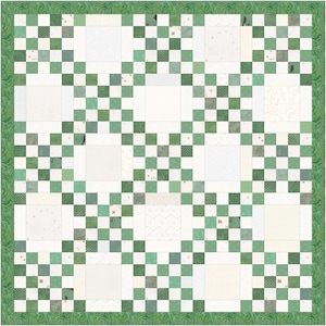 Digital Download Double Irish Chain Quilt Pattern / Traditional block with a Modern twist/ throw quilt pattern/ beginner easy quilt pattern/ image 7