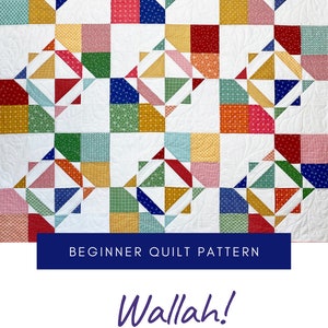 Digital Download Wallah Quilt Pattern by Material Girlfriends /Layer cake quilt pattern / Charm pack Quilt pattern/ Easy quilt pattern image 2