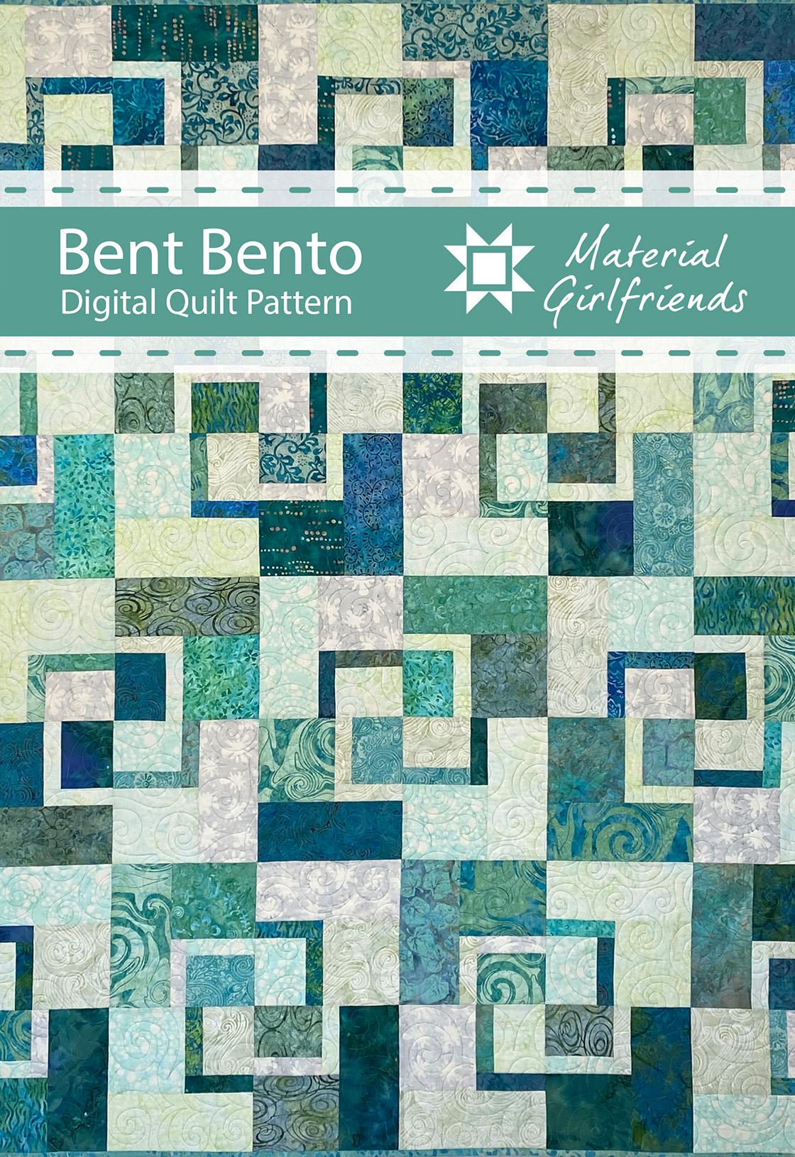 Digital Download Bent Bento Quilt Pattern /Modern, Easy, and Fast Quilt Pattern /Layer Cake Friendly Quilt Pattern by Material Girlfriends