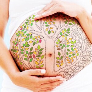 Calendrier des humeurs cadeau enceinte, premier trimestre, arbre de votre bébé, arbre des humeurs de la grossesse, cadeau de noce