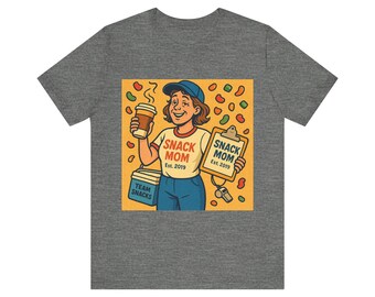 Camiseta con ilustración retro de "Mamá de los snacks" / Camiseta para padres (Est. 2019)