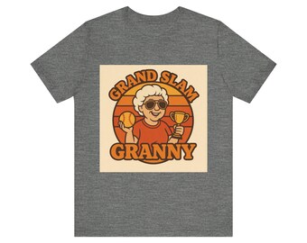 Camiseta Grand Slam para abuela / Diseño retro de trofeo de tenis y béisbol para abuela
