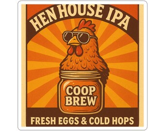 Pegatina de vinilo de Hen House IPA Coop Brew (descarga digital)