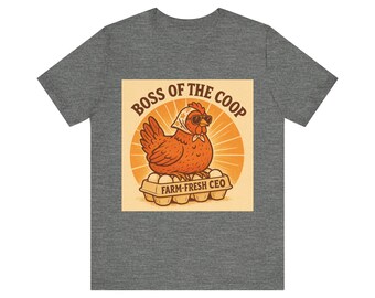 Camiseta con ilustración de gallina "Jefe del gallinero" / Camiseta de CEO de Farm Fresh