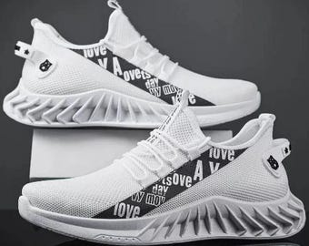 Trendy ademende geweven sporthardloopschoenen heren