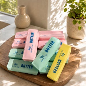 Crunchy Butter Squishy Fidget Toy - Stress Relief Block