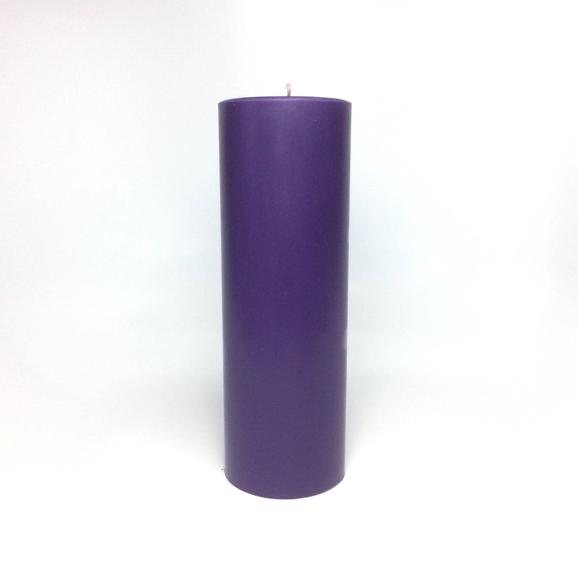 Dark Purple Unscented Pillar Candle Choose 4 6 Etsy
