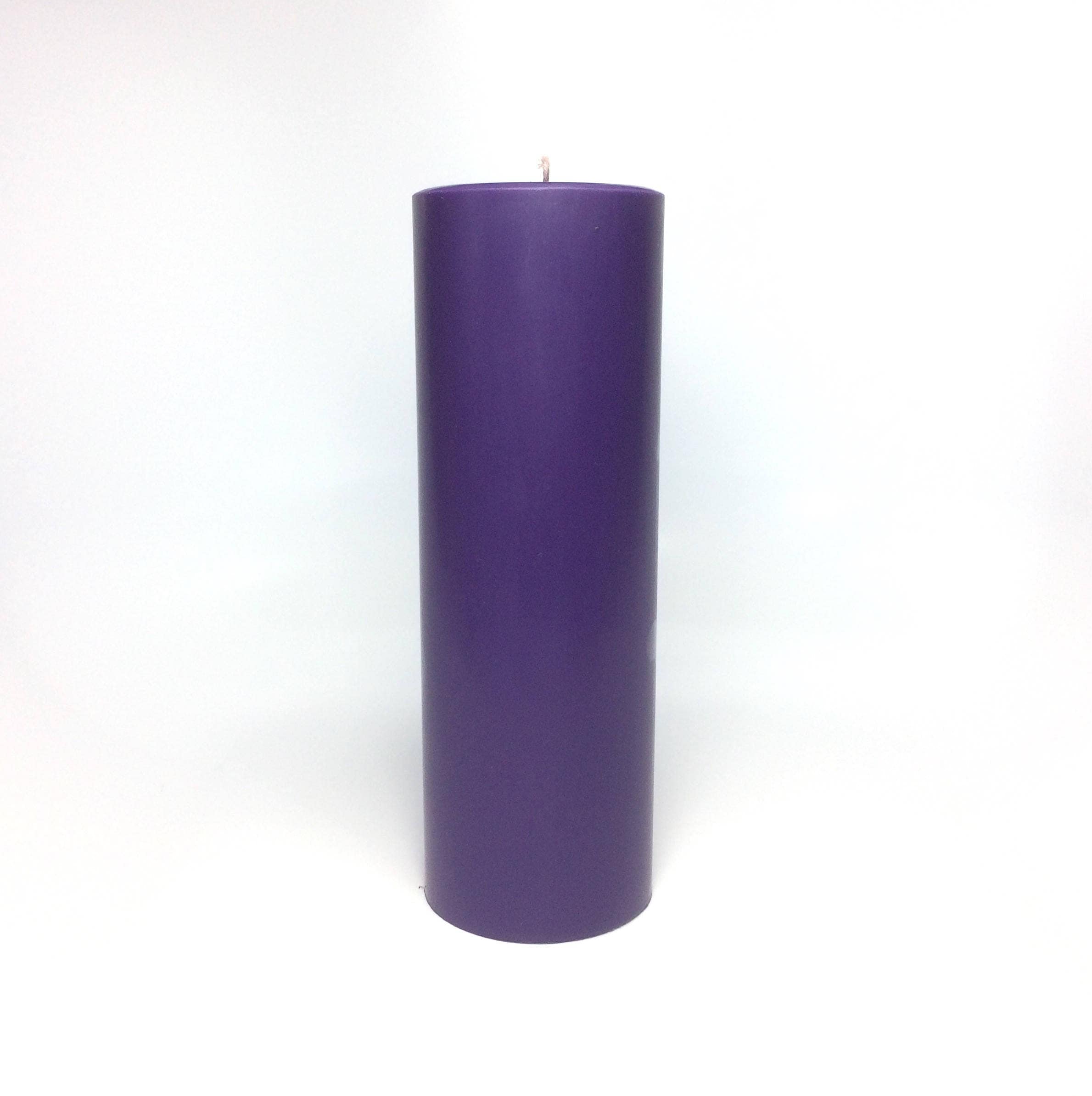 Dark Purple Unscented Pillar Candle Choose 4 6 Etsy