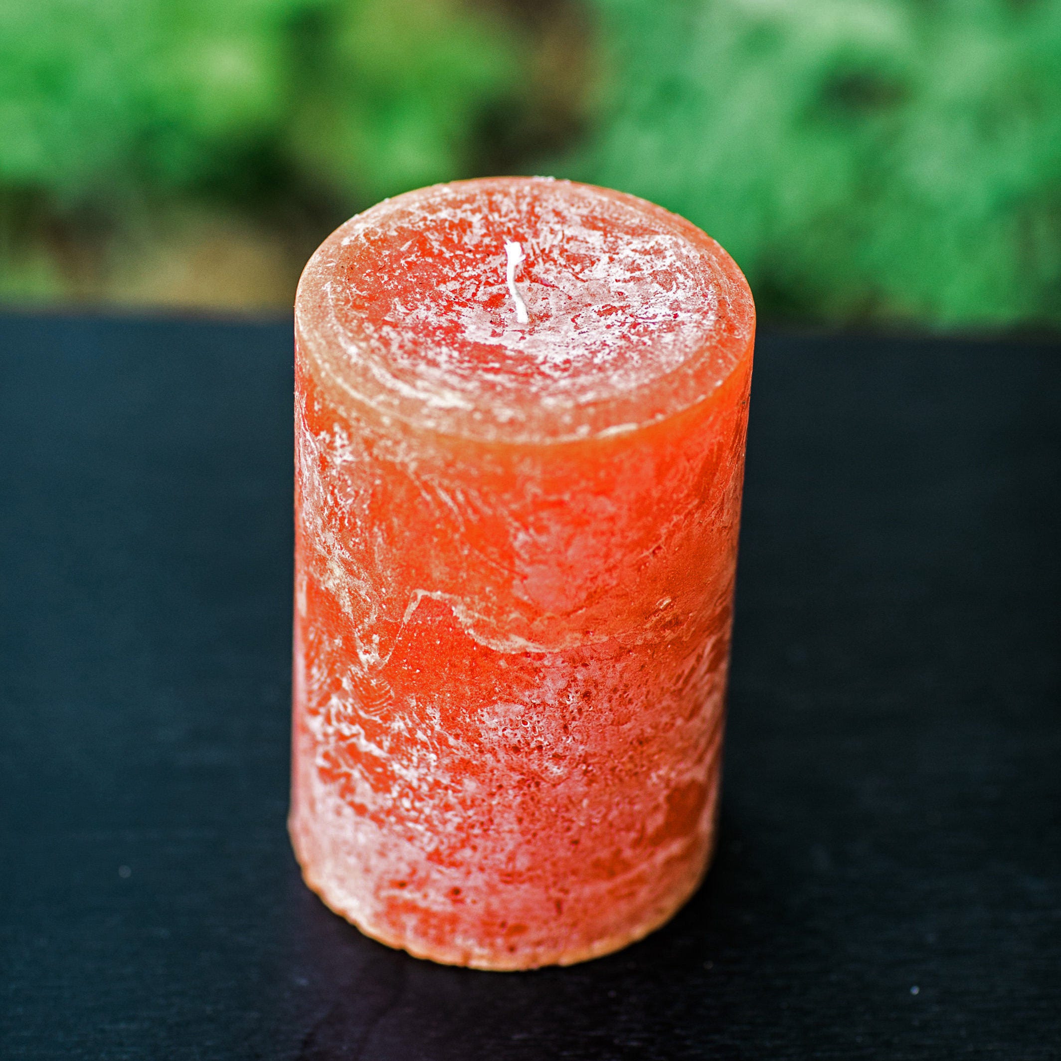 Burnt Orange Rustic Large Unscented Pillar Candle Choose Etsy