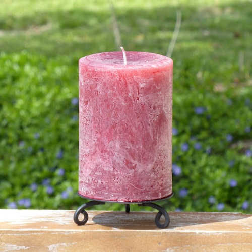 Light Peach Large Rustic Unscented Pillar Candle Choose Size Etsy