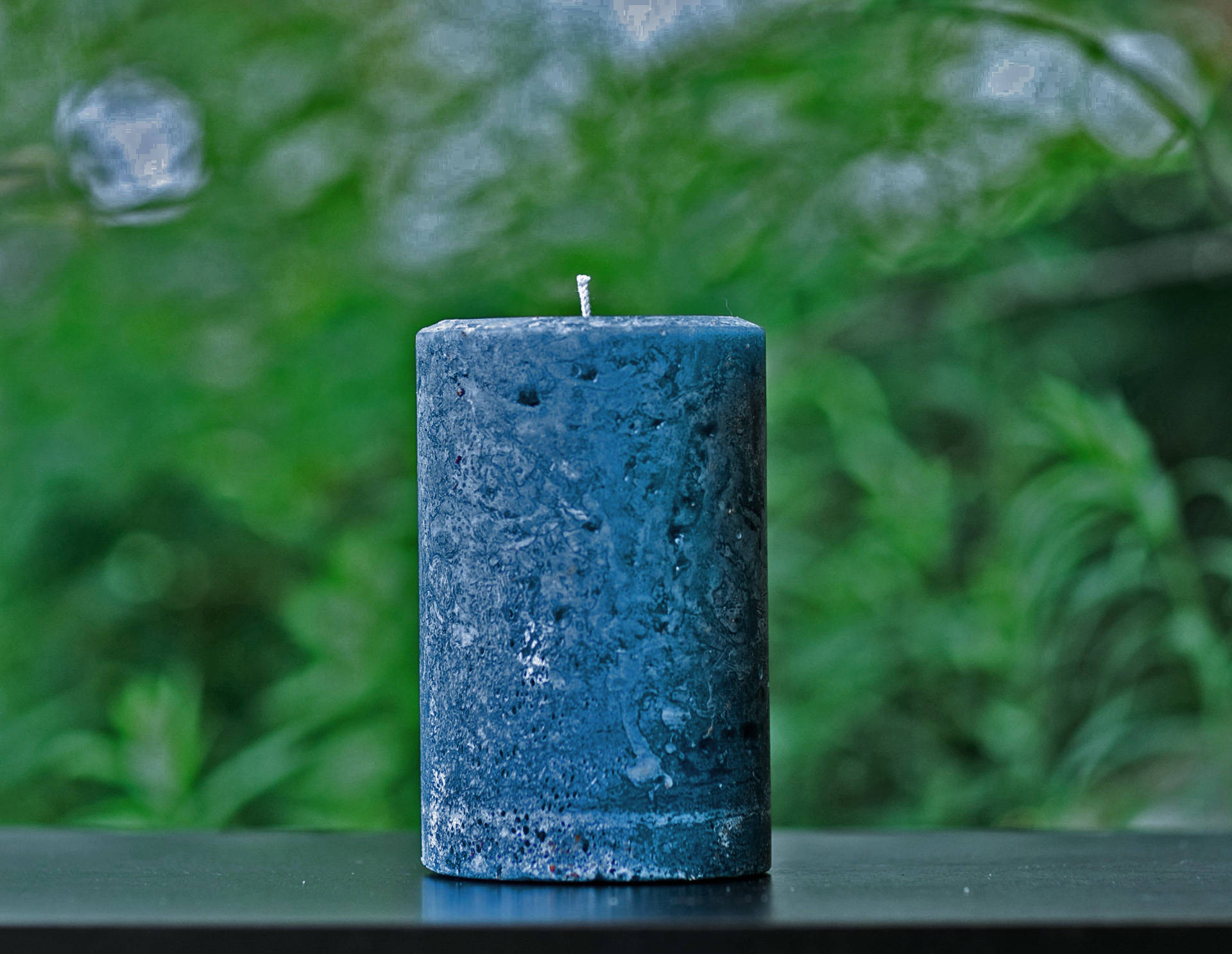 Navy Blue Rustic Unscented 4 Wide Pillar Candle Choose Etsy