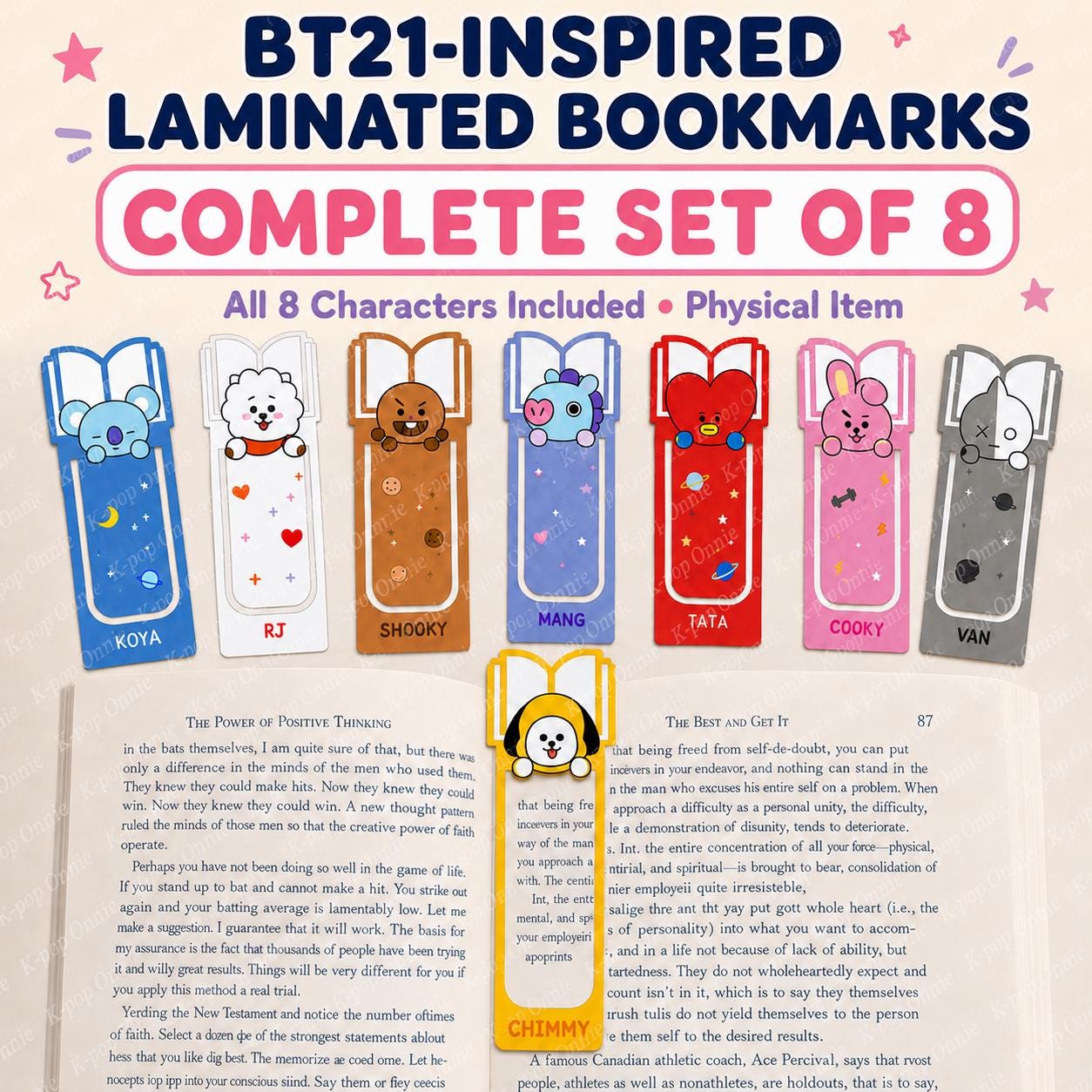 Bt21 Bookmark - Etsy