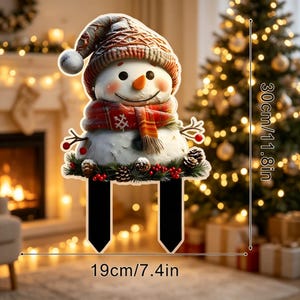 Acrylic Christmas Elf House Garden Stake,2D Holiday Yard Decor,Waterproof Lawn Insert,Indoor Outdoor Plant Pot Ornament