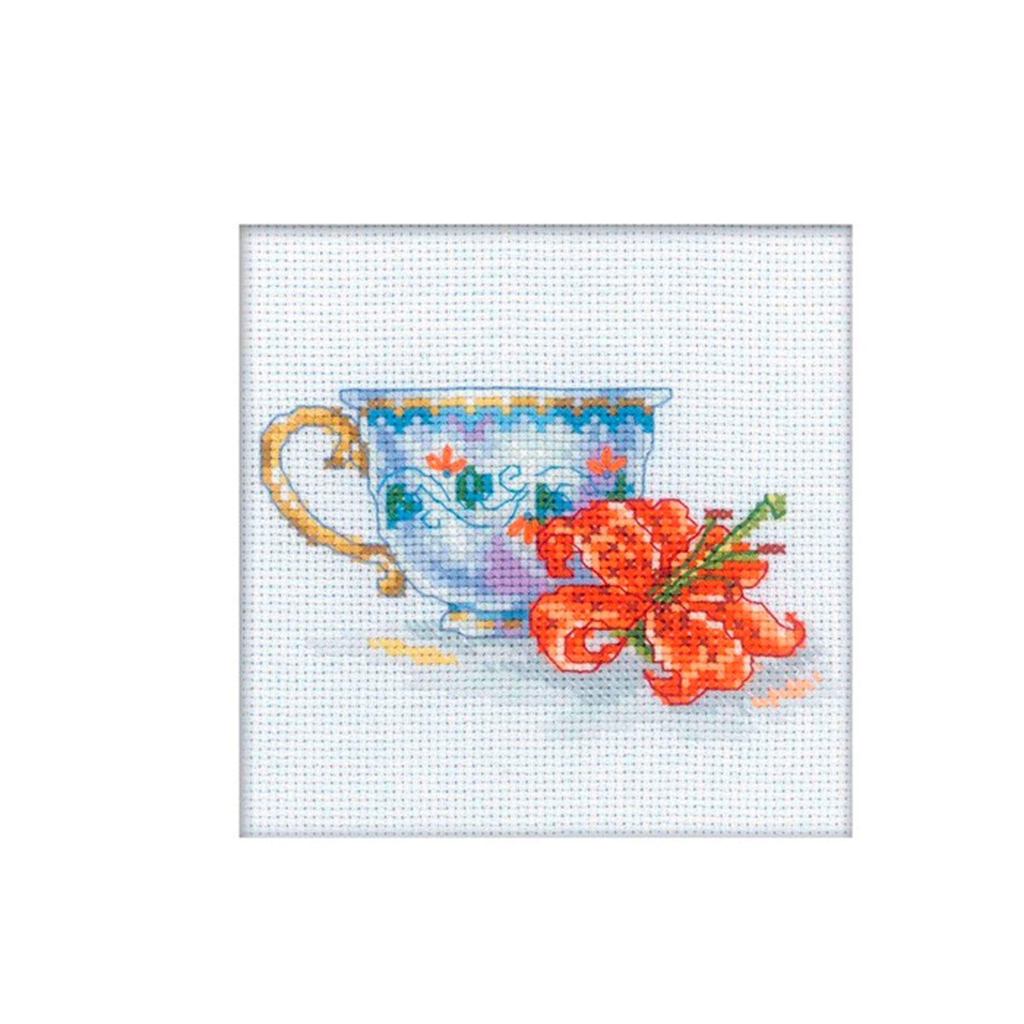 New counted cross stitch kits Cups and flowers by RTO Etsy