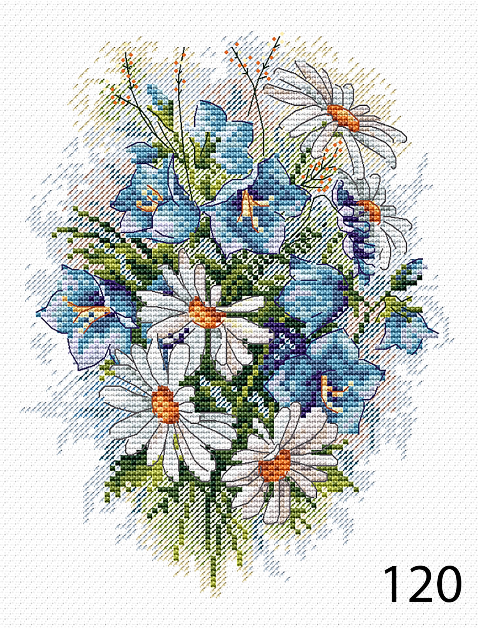 Counted Cross Stitch KITs bouquets beautiful flowers poppy Etsy