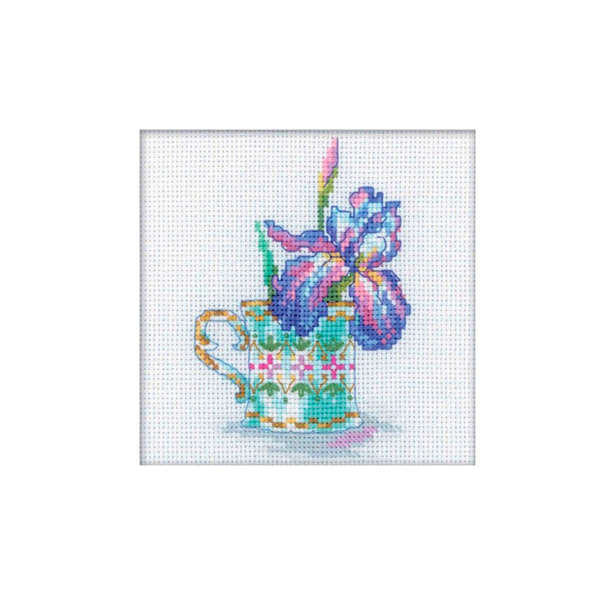 New counted cross stitch kits Cups and flowers by RTO Etsy