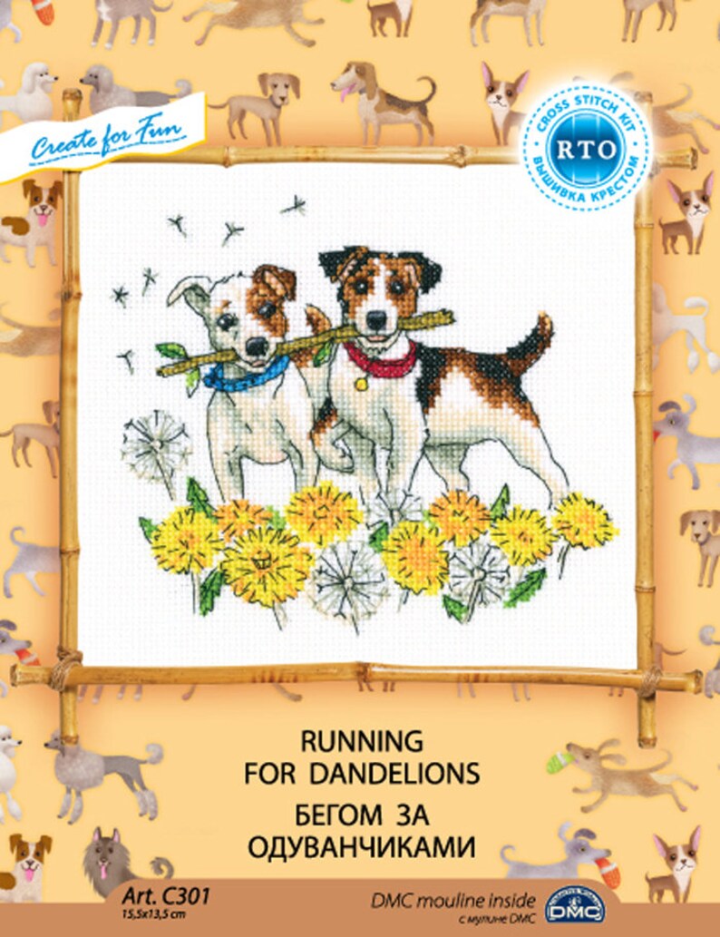 Counted Cross Stitch Kit RTO C301 /"Running for dandelions/"