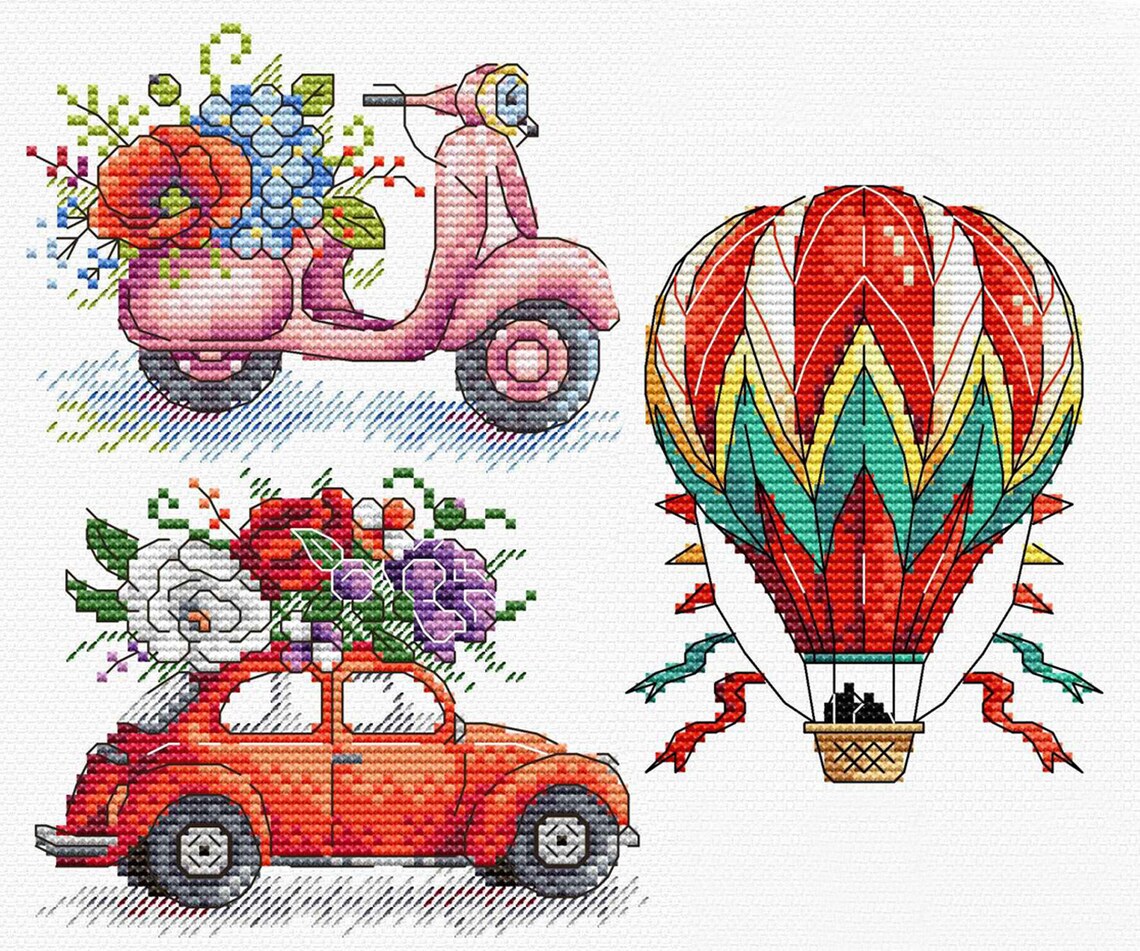 Cross Stitch KITs for beginners Counted Cheap bright color Etsy