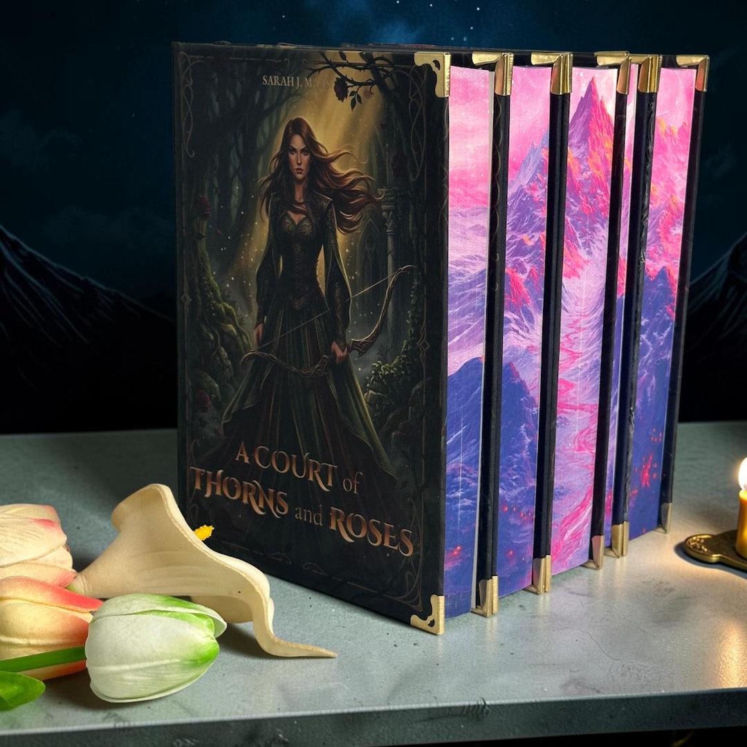 Hand-rebound ACOTAR 5-book Set With Printed Edges - Etsy
