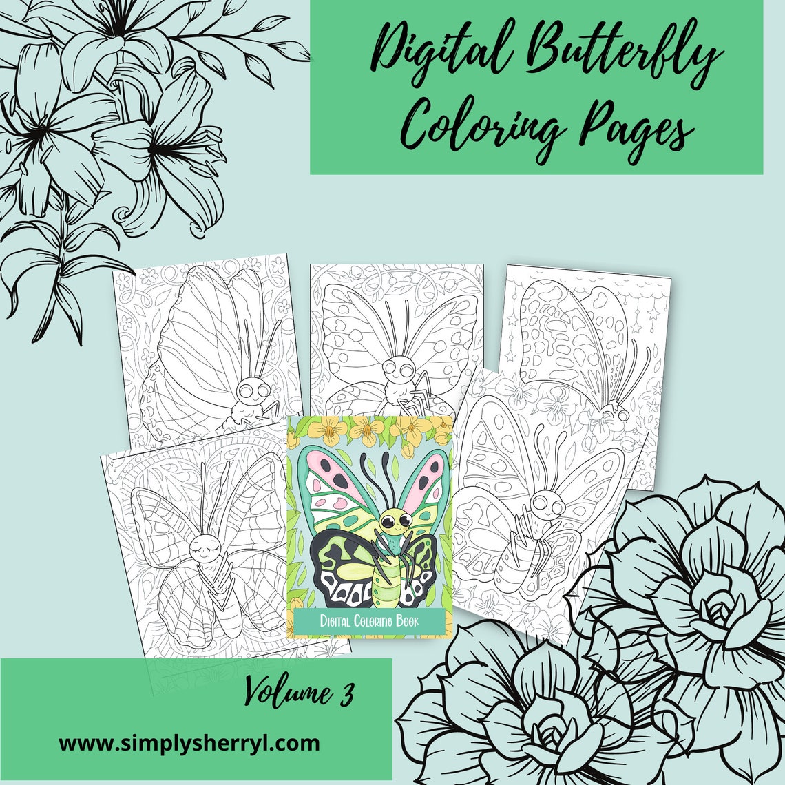 Digital Coloring Pages for Good-notes, Procreate, Notability, Xodo, and