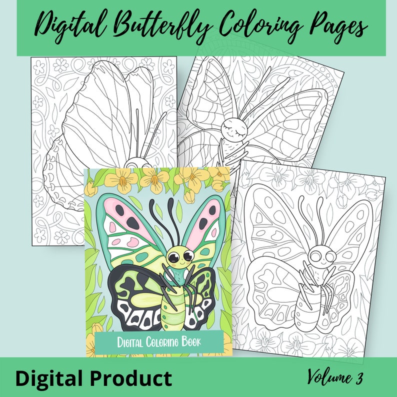Digital Coloring Pages for Goodnotes, Procreate, Notability, Xodo, and