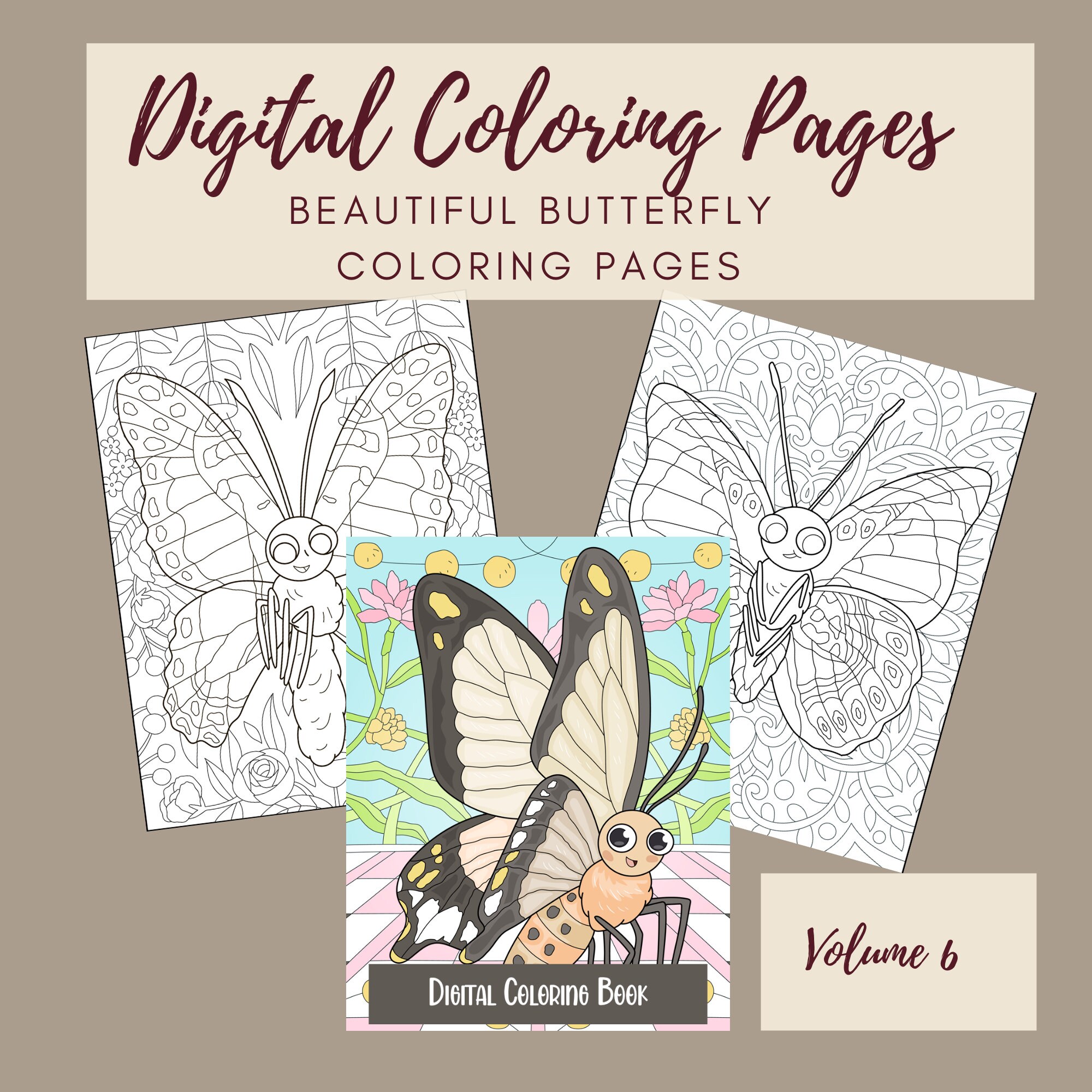 Digital Coloring Pages for Goodnotes, Procreate, Notability, Xodo, and