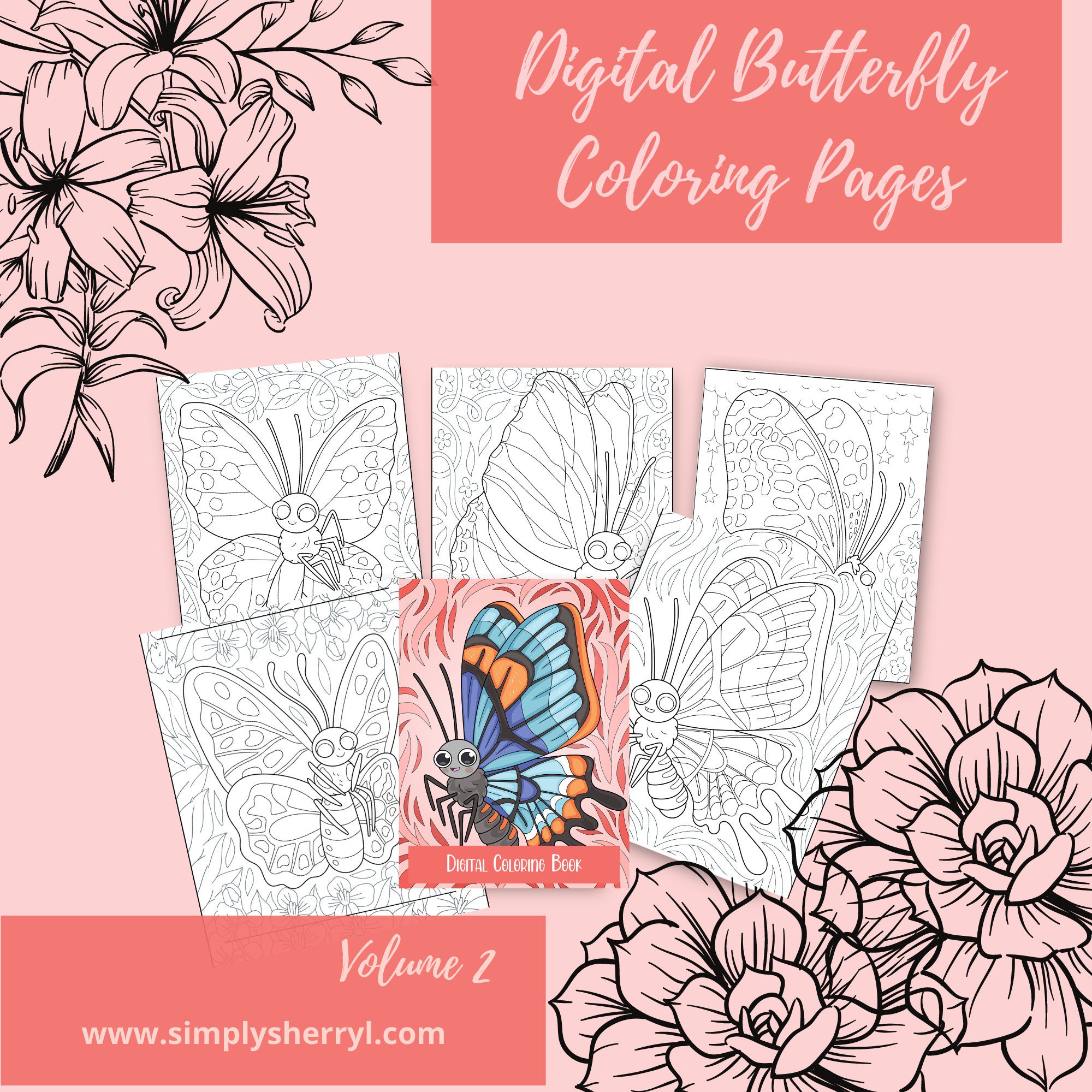 Digital Coloring Pages for Good-notes, Procreate, Notability, Xodo, and ...