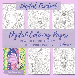 Butterfly Digital Coloring Pages, coloring butterflies, Print at home, Beautiful Butterfly Coloring Pages, Coloring butterflies for adults
