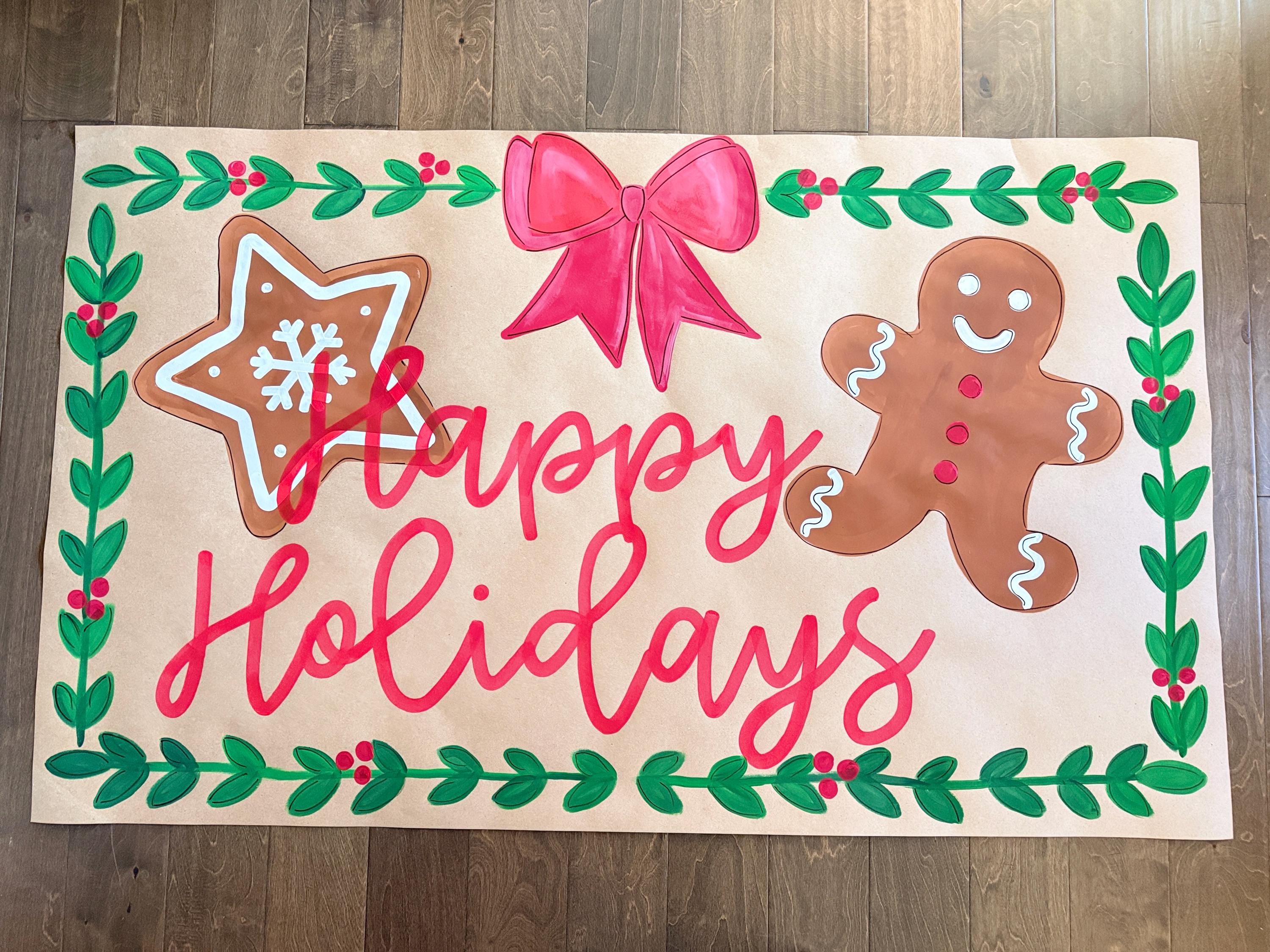 Custom Hand Painted BannerHand-Painted Custom Celebration Banner:…