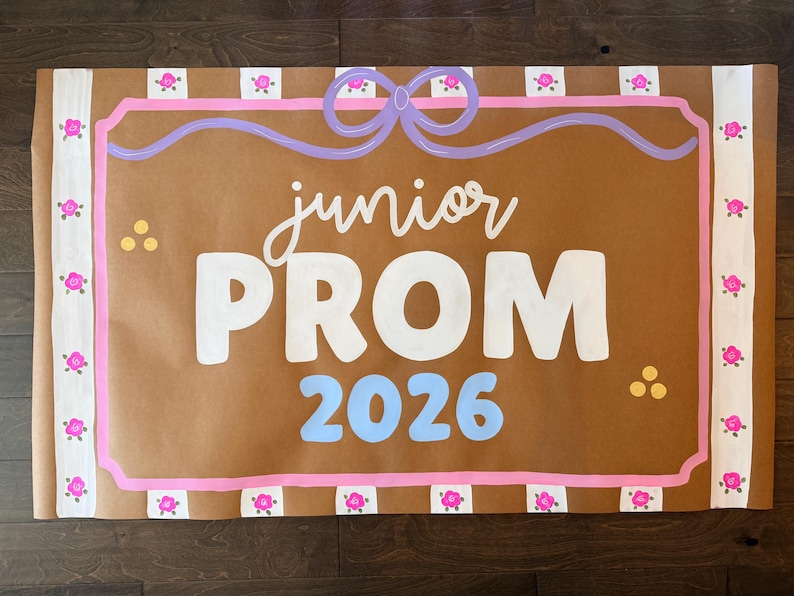 Rectangle Prom Sign Custom Hand Painted Prom Banner | Prom Sign - Etsy