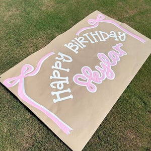 Hand-Painted Custom Birthday Banner: Party Decoration