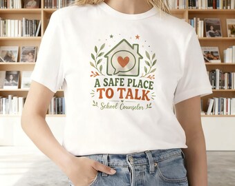 School Counselor Shirt, A Safe Place To Talk Tee, Counselor Gift, Back to School Staff Shirt