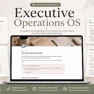 Executive Operations OS Notion-sjabloon | EA, CoS, Operations Dashboard