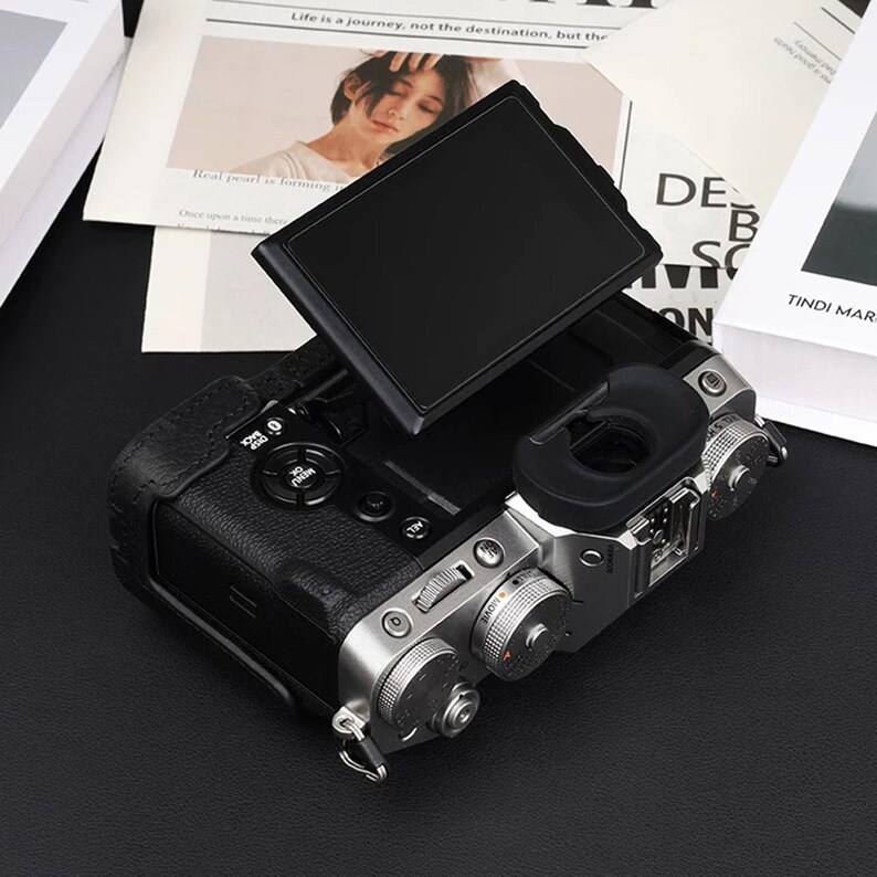 富士フイルム X-T50 用本革カメラケース – カメラグリップ＆耐落下性ベース 画像 12