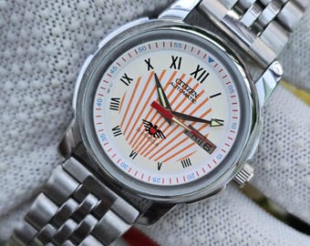 Vintage Citizen Automatic White Sunburst Dial 21 Jewels Day Date Japan Refurbished Watch