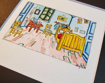 Van Gogh Bedroom Watercolour