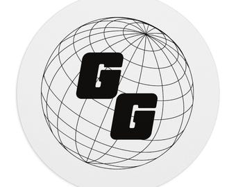 GG Globe logo Mouse Pad | Retro grid world desk accessory