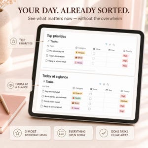 ADHD Notion Planner for Women | All-in-One Life Dashboard | Adult ADHD Digital Planner, Habit Tracker, Budget, Self Care | Notion Template image 2